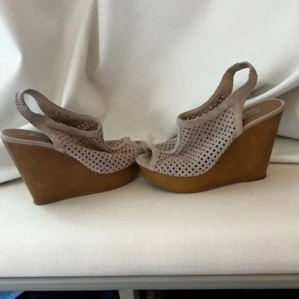 Steve Madden Platform Wedge Sandals - Slingback Platform Sandals -Fall Sandals